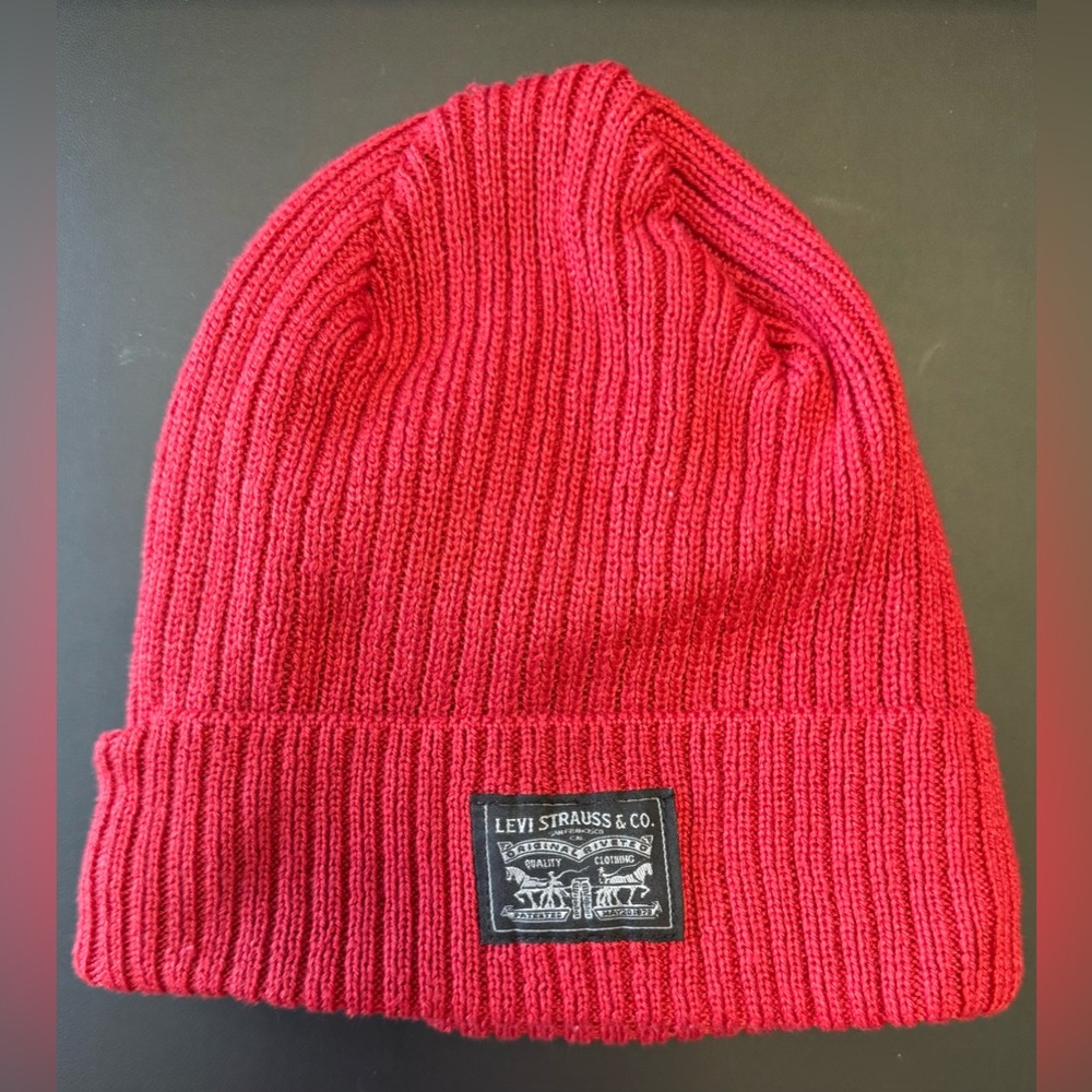 Levi's Vibrant Red Kids Beanie